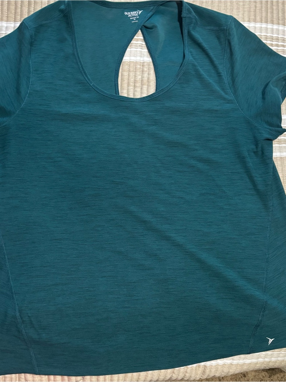 Old Navy Active Teal Keyhole Performance Tee XL